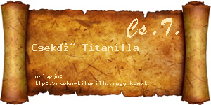 Csekő Titanilla névjegykártya